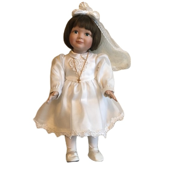 unknown Other - Vintage Religious Girl Porcelain Doll